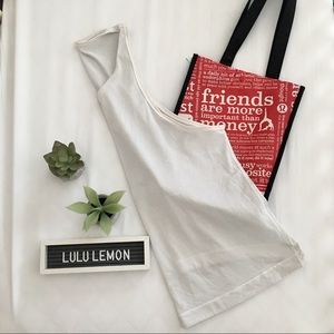 LULULEMON White Tank Top (High Low)